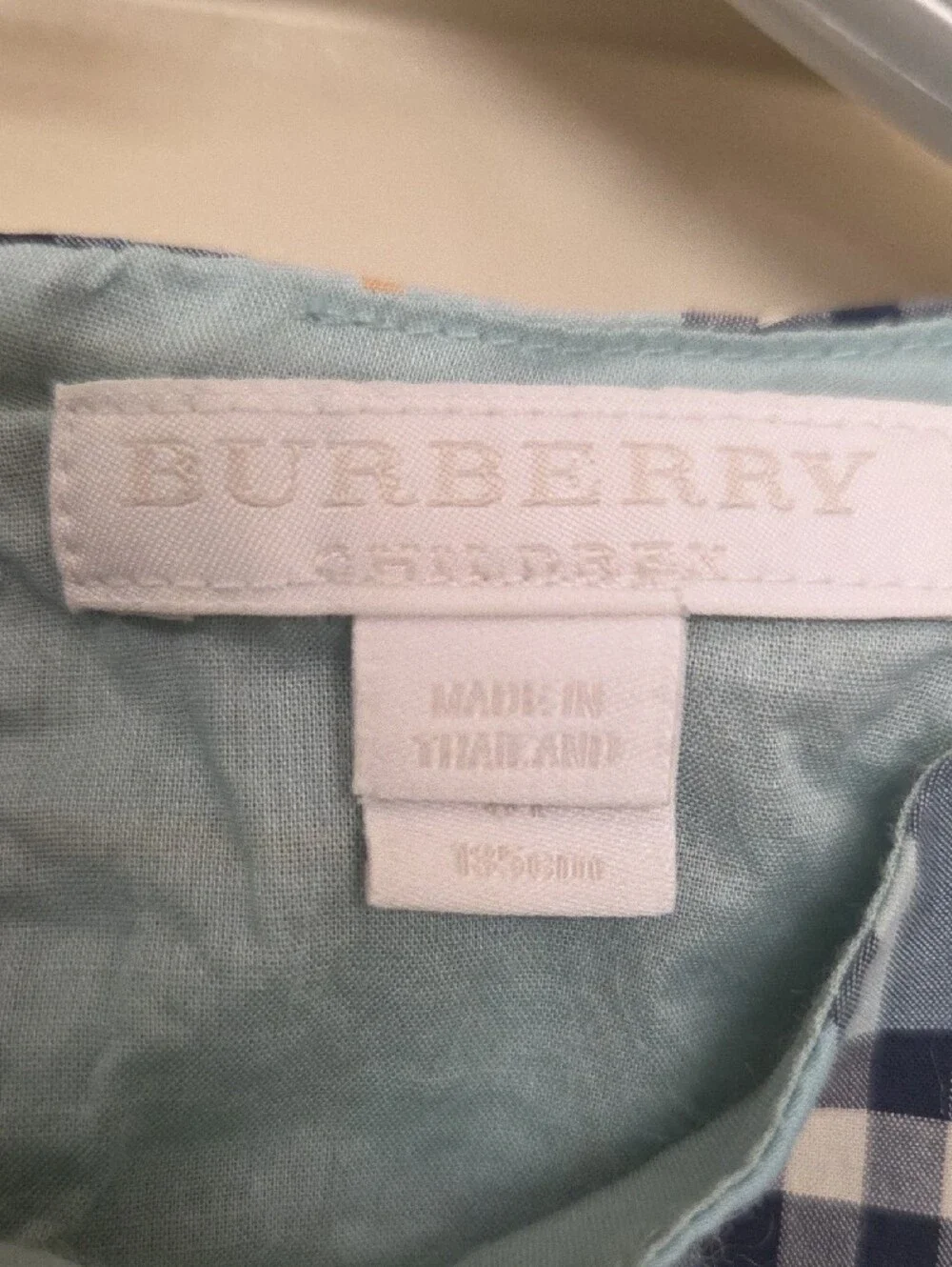 Authemtic BURBERRY Girls Light Blue Plaid Sleeveless Dress